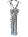 Antonio Melani Size 0 Blue & White Cotton Blend Rope Pattern Front Tie Dress Blue & White / 0