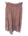 Anthropologie Size XXS Pale Pink Cotton Scrunch Detail Layered Detail Maxi Skirt Pale Pink / XXS
