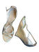 Lily Pulitzer Shoe Size 7.5 Gold Leather Straps Open Toe Scallop Detail Wedges Gold / 7.5
