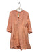 Zara Size XS Orange Cotton Long Sleeve Buttons Dress Orange / XS