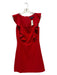 French Connection Size 6 Red Polyester Blend Square Neck Ruffle Detail Dress Red / 6