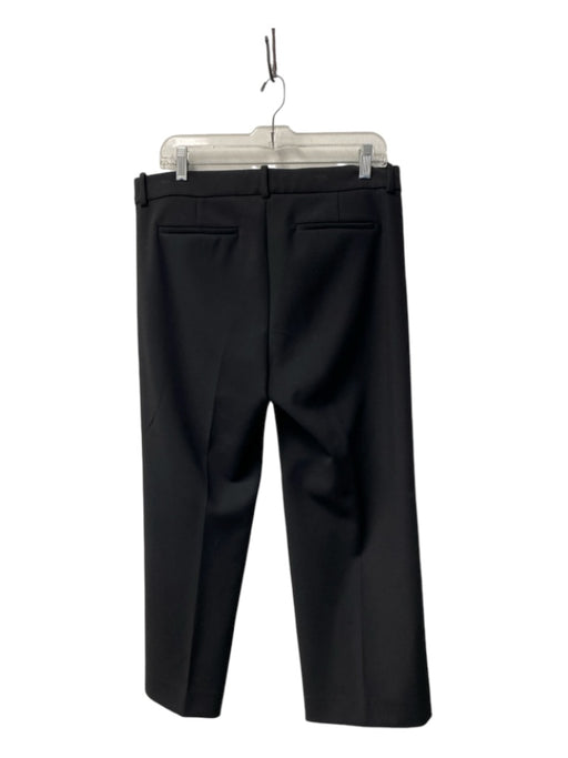 J Crew Size 12 Black Polyester Flat Front Back Pocket Straight Cut Pants Black / 12