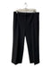 J Crew Size 12 Black Polyester Flat Front Back Pocket Straight Cut Pants Black / 12