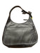 Coach Black Leather Shoulder Strap Top Zip Exterior Pockets Silver hardware Bag Black / M