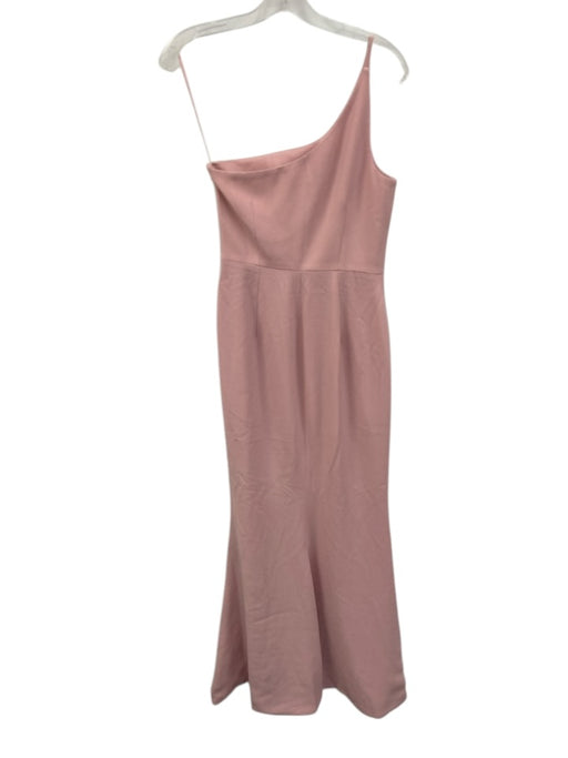 Dress the Population Size S Light Pink Polyester One Shoulder Leg Slit Gown Light Pink / S