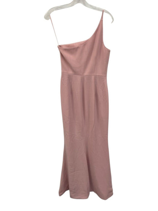 Dress the Population Size S Light Pink Polyester One Shoulder Leg Slit Gown Light Pink / S