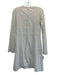 Loretta Caponi Firenze Size S White Cotton Long Sleeve Eyelet Coverup Dress White / S