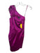 Aidan Mattox Size 0 Magenta Polyester One Shoulder Satin Pleated Dress Magenta / 0