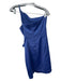 Gianni Bini Size 4 Blue Polyester One Shoulder Satin Darted Tie Detail Dress Blue / 4