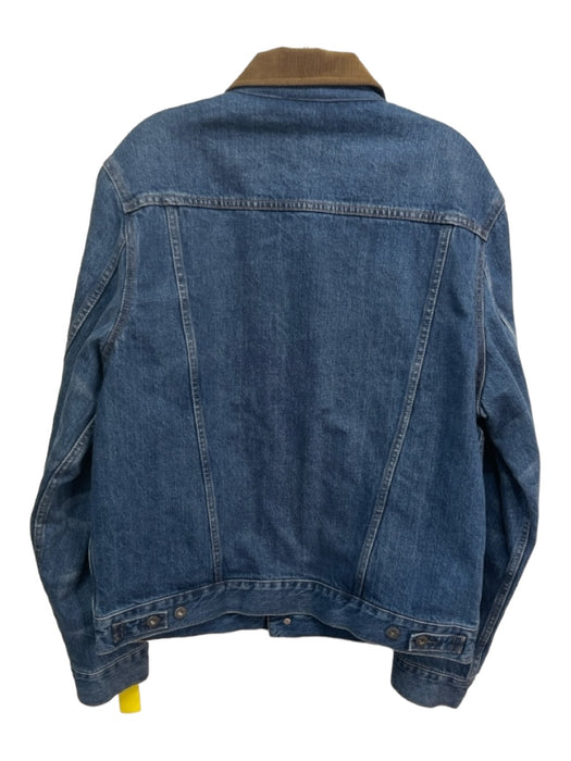 Wallace & Barnes Size L Blue & Brown Cotton Buttons Men's Jacket L