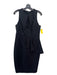 Asos Size 10 Black Cotton & Polyester Blend Tank Peplum Side Ruffle Dress Black / 10