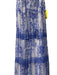 Derhy Size M White & Blue Viscose Notched Neckline Spaghetti Strap Dress White & Blue / M