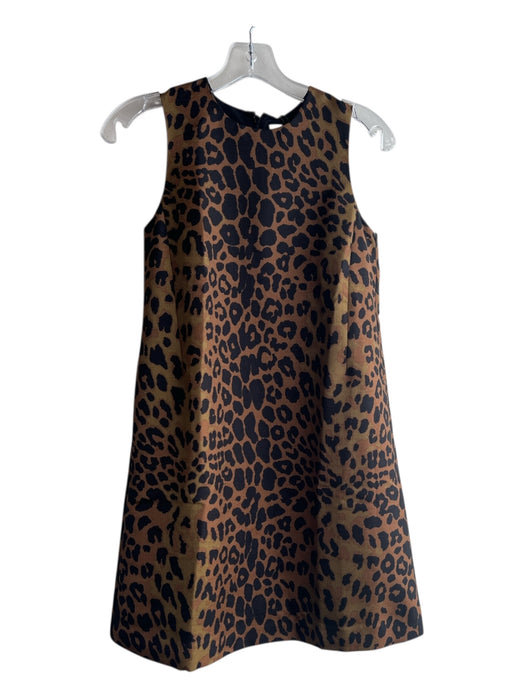 Tuckernuck Size XS Brown & Black Polyester Cheetah Print Sleeves Dress Brown & Black / XS