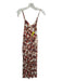 Free People Size 4 Beige & Multi Viscose Spaghetti Strap Floral Jumpsuit Beige & Multi / 4