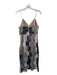 endless rose Size M White Blue Gray Polyester Floral Lace Overlay Midi Dress White Blue Gray / M