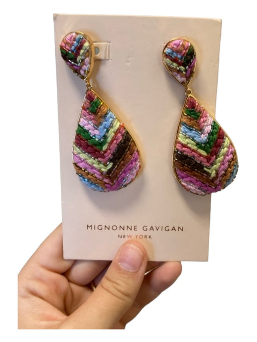 Mignonne Gavigan Pink & Multi Teardrop Butterfly Back Dangle Earrings Pink & Multi