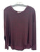 Rag & Bone Size L Dark Purple Rayon & Polyester Heathered Boat Neck Top Dark Purple / L