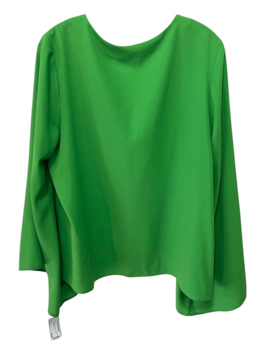 Crosby Size L Green Polyester V Neck Long Bell Sleeve Top Green / L