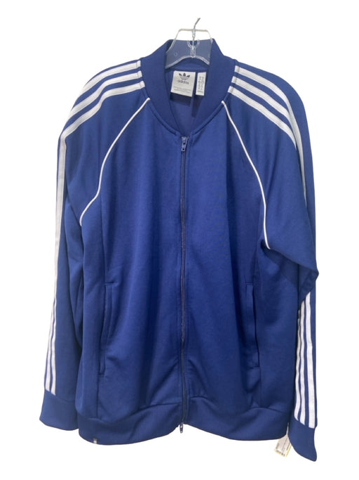 Adidas Size XL Navy Blue Polyester Zipper Men's Jacket XL