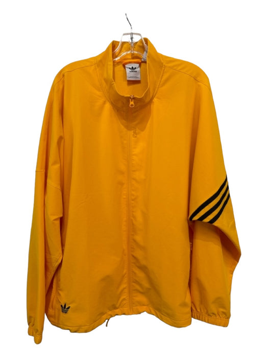 Adidas Size XL Yellow & Black Polyester Zipper Men's Jacket XL