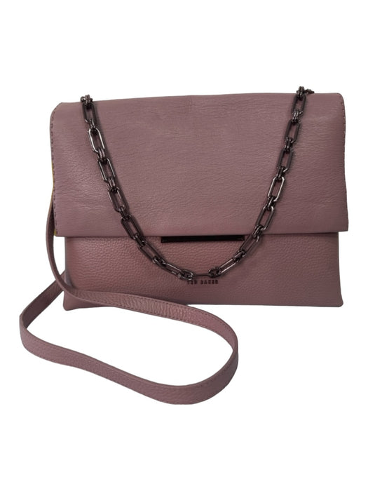 Ted Baker Dusty Pink Leather Flap Chain Strap Magnetic Close Crossbody Strap Bag Dusty Pink / M