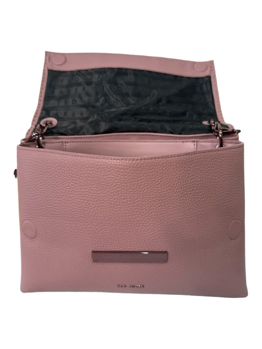 Ted Baker Dusty Pink Leather Flap Chain Strap Magnetic Close Crossbody Strap Bag Dusty Pink / M