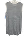 Frank & Eileen Size S White & Navy Blue Cotton Striped Sleeveless Raw Hem Dress White & Navy Blue / S