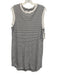 Frank & Eileen Size S White & Navy Blue Cotton Striped Sleeveless Raw Hem Dress White & Navy Blue / S