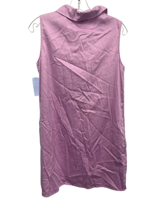 S'edge Size XS Lilac Pink Cotton Blend Sleeveless Gathered Detail Collared Dress Lilac Pink / XS