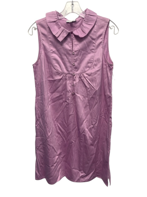 S'edge Size XS Lilac Pink Cotton Blend Sleeveless Gathered Detail Collared Dress Lilac Pink / XS