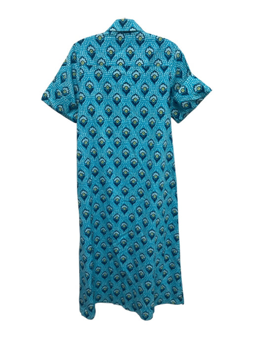 Livro Size XS Mixed Blues Cotton Floral Dotted Button Front Dress Mixed Blues / XS