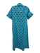 Livro Size XS Mixed Blues Cotton Floral Dotted Button Front Dress Mixed Blues / XS