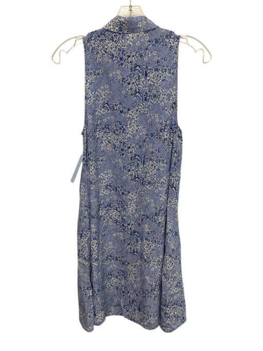 Equipment Femme Size XS Mixed Blues & White Silk Floral Sleeveless Dress Mixed Blues & White / XS