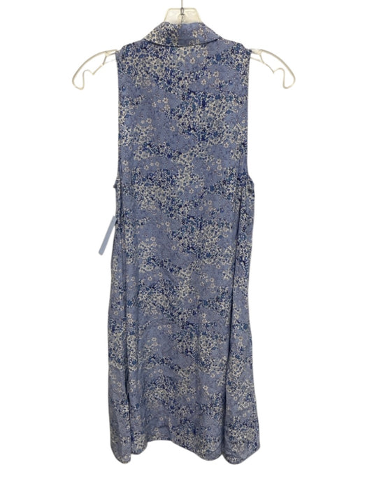 Equipment Femme Size XS Mixed Blues & White Silk Floral Sleeveless Dress Mixed Blues & White / XS