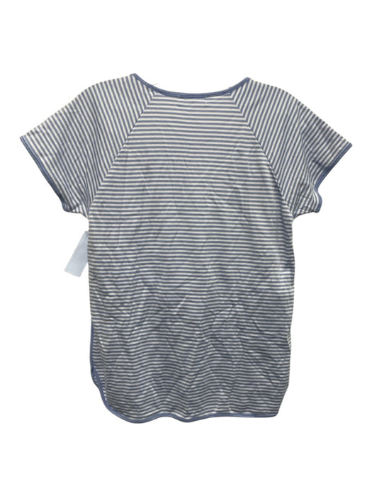 Lake Size S Light blue & white Cotton Striped Elastic Waistband Short Set Light blue & white / S
