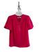 Trina Turk Size M Pink Polyester Short Sleeve solid color 3/4 Zip Top Pink / M