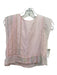Koch Size M Pink & Multi Cotton Back Zip Metallic Thread Sleeves Top Pink & Multi / M