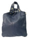 Marc By Marc Jacobs Navy Leather Gold hardware Double Top Handle Top Zip Bag Navy / M