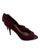 Miu Miu Shoe Size 36 Maroon Red Suede Peep Toe Closed Heel Midi Pumps Maroon Red / 36