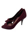 Miu Miu Shoe Size 36 Maroon Red Suede Peep Toe Closed Heel Midi Pumps Maroon Red / 36