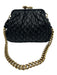 Marc Jacobs Black Leather Gold hardware Quilted Chain Strap kiss lock Bag Black / S
