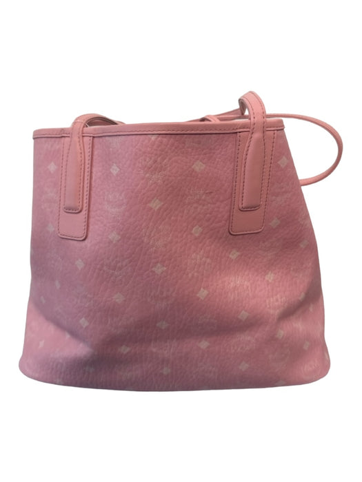MCM Pink Leather Shoulder Strap Monogram Bag Pink / Large