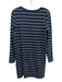 Lilla P Size M Navy & white No Fabric Tag Stripe Patch Pocket Long Sleeve Dress Navy & white / M