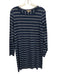 Lilla P Size M Navy & white No Fabric Tag Stripe Patch Pocket Long Sleeve Dress Navy & white / M