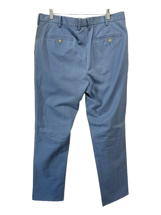 Peter Millar Size 38 Blue Pima Cotton Solid Zip Fly Men's Pants 38