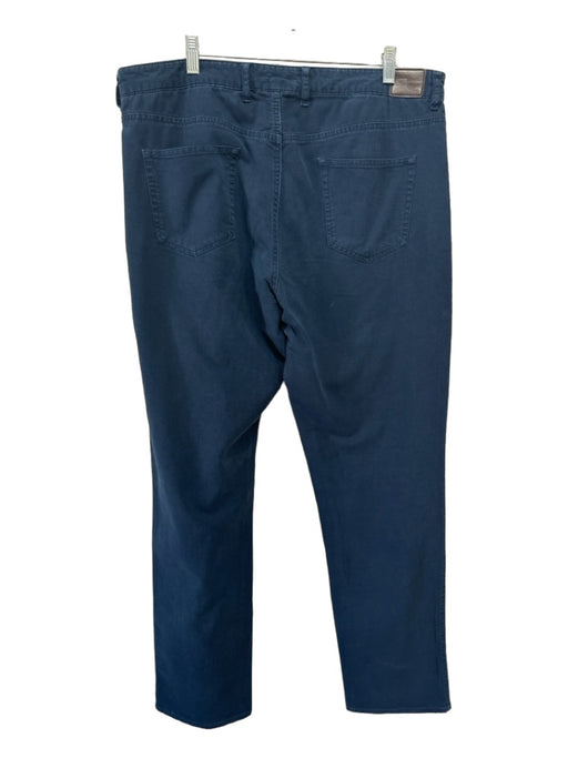 Peter Millar Size 38 Blue Pima Cotton Solid Zip Fly Men's Pants 38