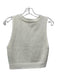 Le Lis Size S Ivory White Cotton & Acrylic Sleeveless Cropped Scoop Neck Top Ivory White / S