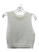 Le Lis Size S Ivory White Cotton & Acrylic Sleeveless Cropped Scoop Neck Top Ivory White / S