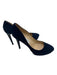 Jimmy Choo Shoe Size 39.5 Navy Blue Suede & Patent Leather Almond Toe Pumps Navy Blue / 39.5