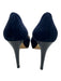 Jimmy Choo Shoe Size 39.5 Navy Blue Suede & Patent Leather Almond Toe Pumps Navy Blue / 39.5